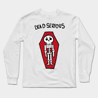 Dead Serious Skeleton In A Coffin Long Sleeve T-Shirt